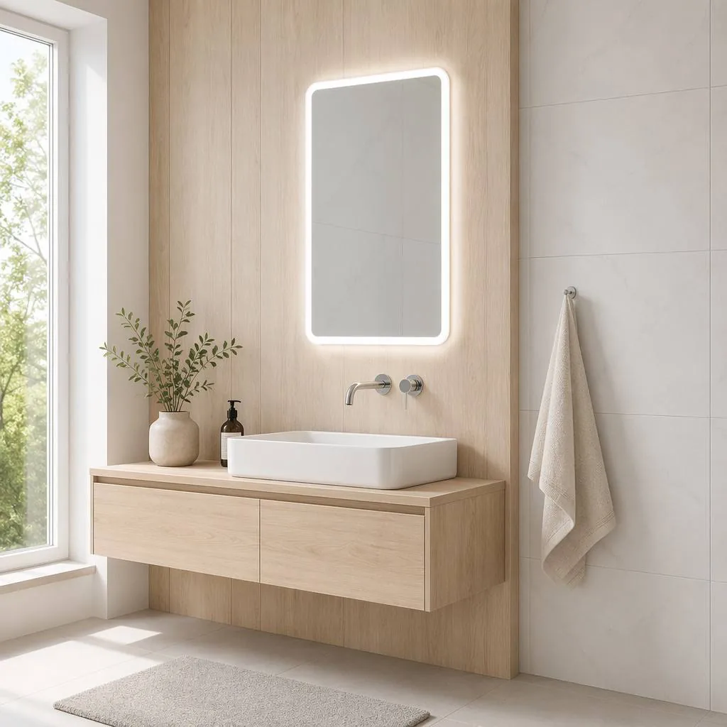 NewThingLine Siena LED Bathroom Mirror 30x50cm lifestyle scene