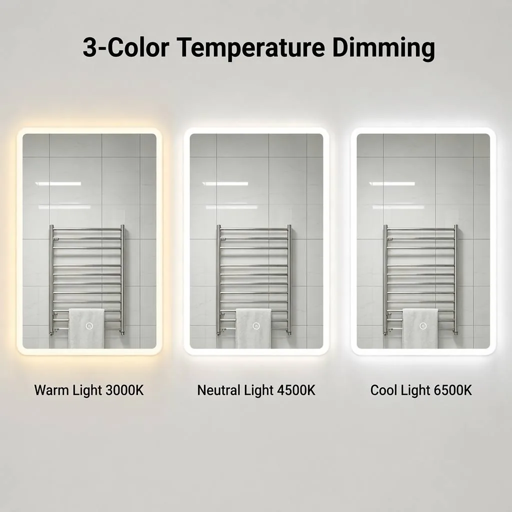 NewThingLine Siena LED Bathroom Mirror 40x60cm LED lighting effect