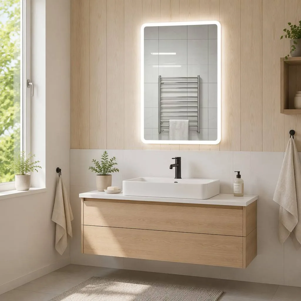 NewThingLine Siena LED Bathroom Mirror 40x60cm lifestyle scene