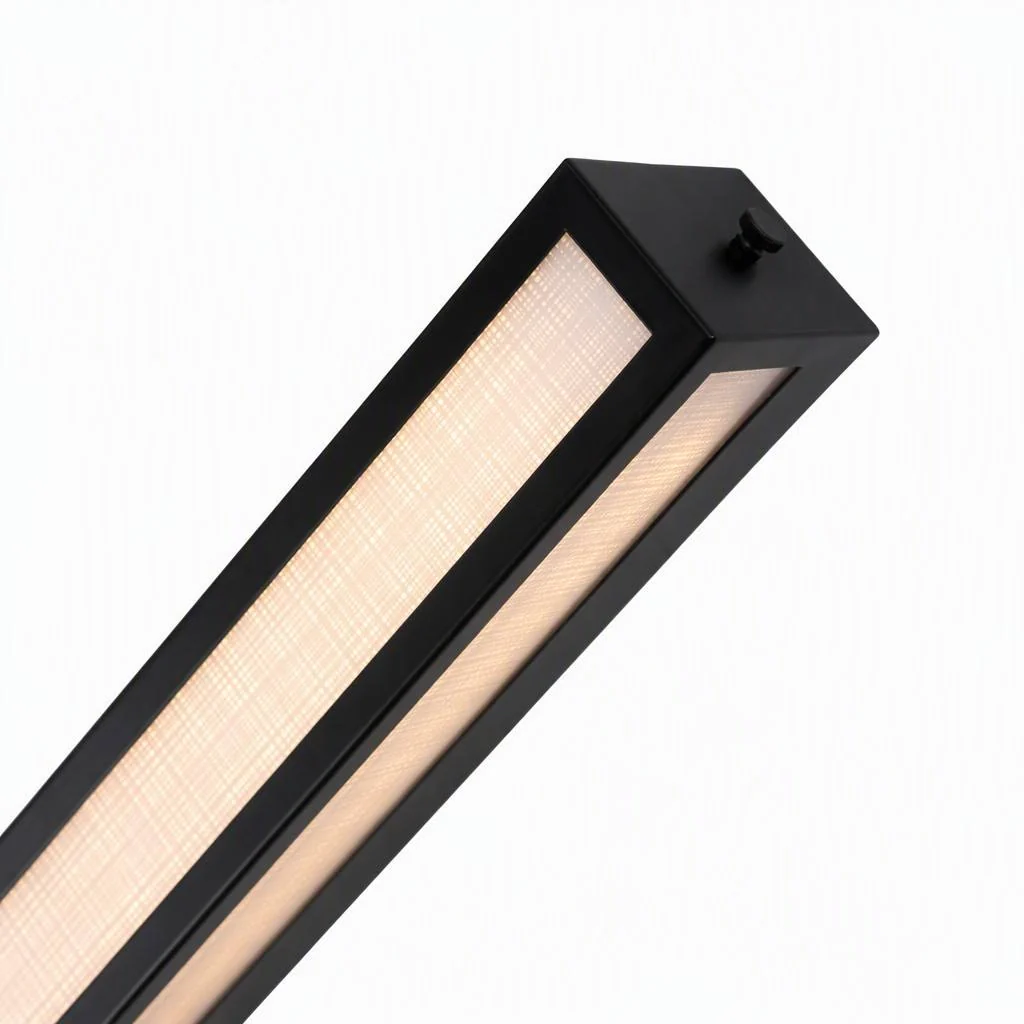 NewThingLine Linen Square Waterproof IP44 Bathroom Wall Lamp with Silkscreen Glass Shade detail