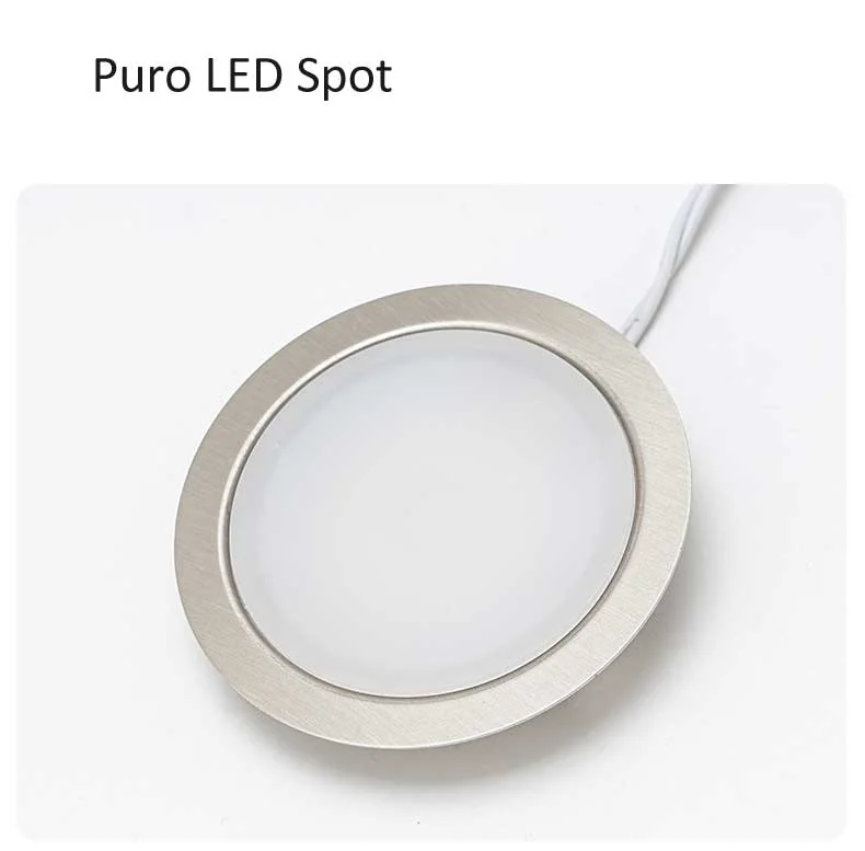 Puro stainless steel undercabinet LED spot front view