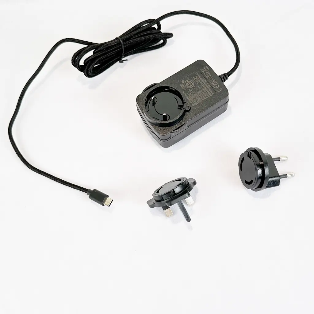 Interchangeable Plug LED Driver 15W front view with Type-C output cable