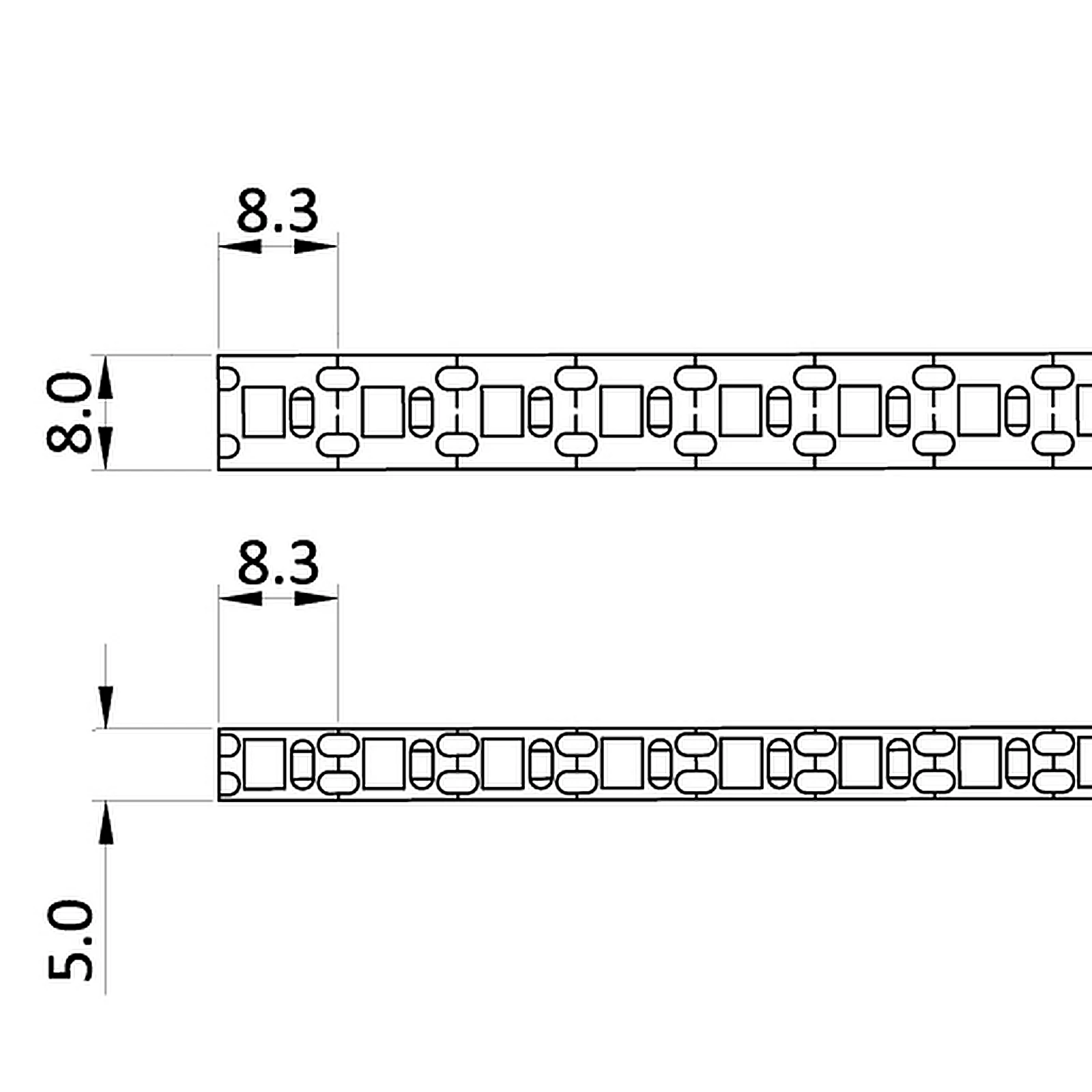 COOLCUT LED Strip 12V LF0105N dimension drawing technical diagram
